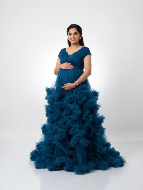 Peony bliss maternity gown