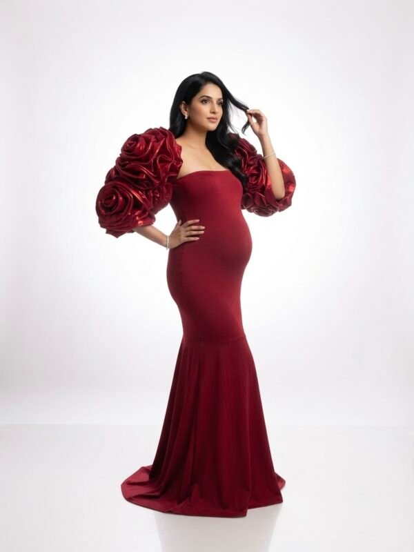 Royal rose 2pcs maternity gown