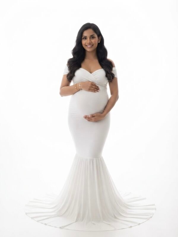 Deep Bodycon maternity gown